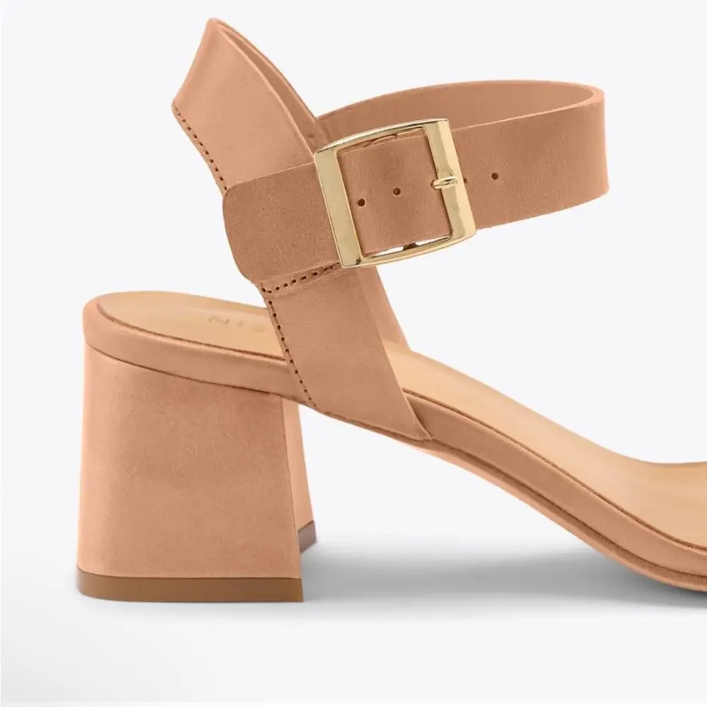 Nisolo Stella Go To block heel sandal almond - Picture 7 of 13